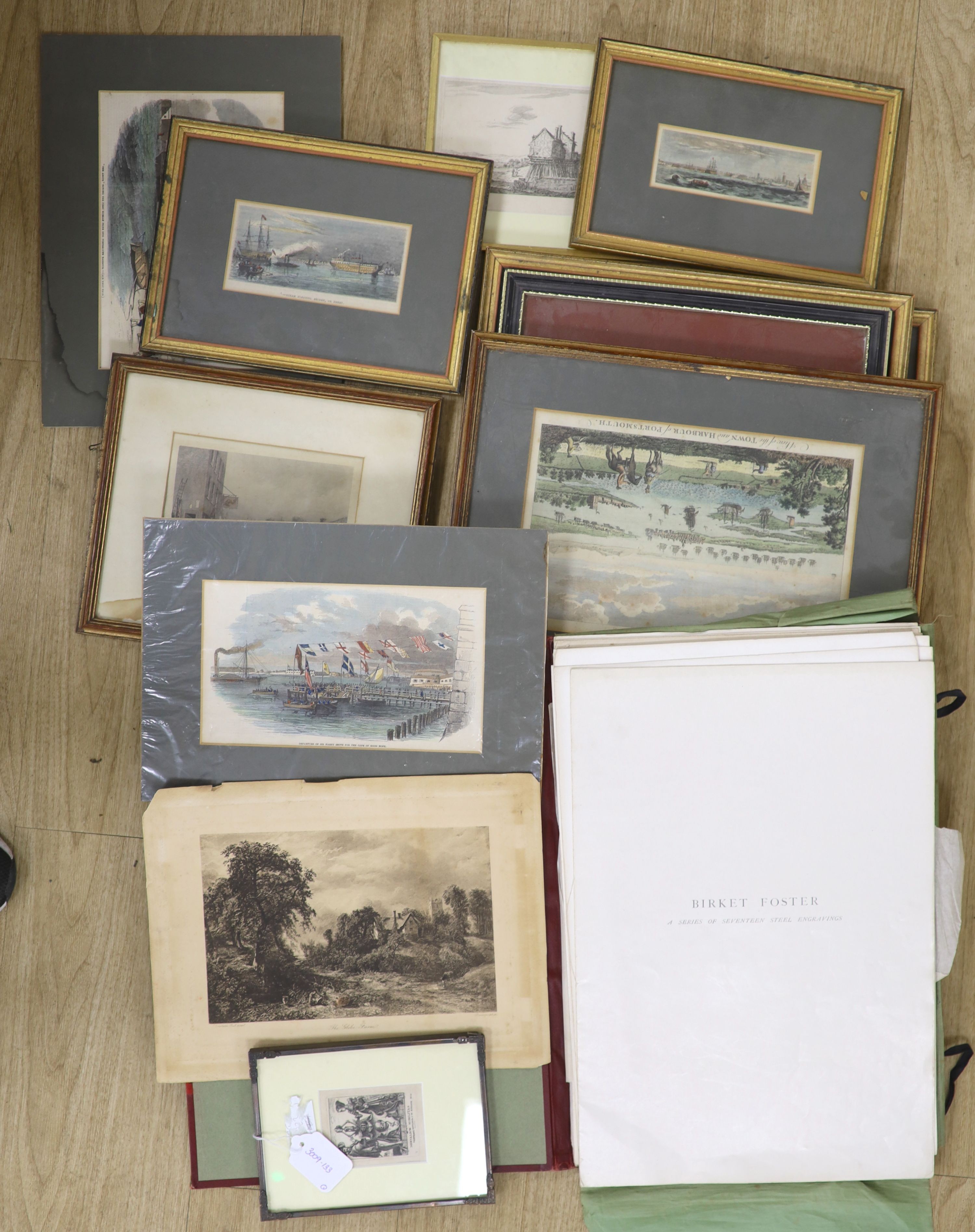 A group of assorted, mostly 19th century, prints